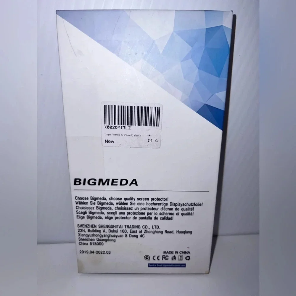 Iphone 12mini BIGMEDA‎ screen, protector, maximum clarity and ultra smooth